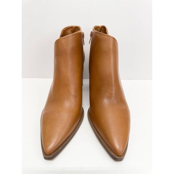 Arezzo Boots Size 9B Leather Pointed Toe Block Heel Pull On Booties NEW - Picture 4 of 11